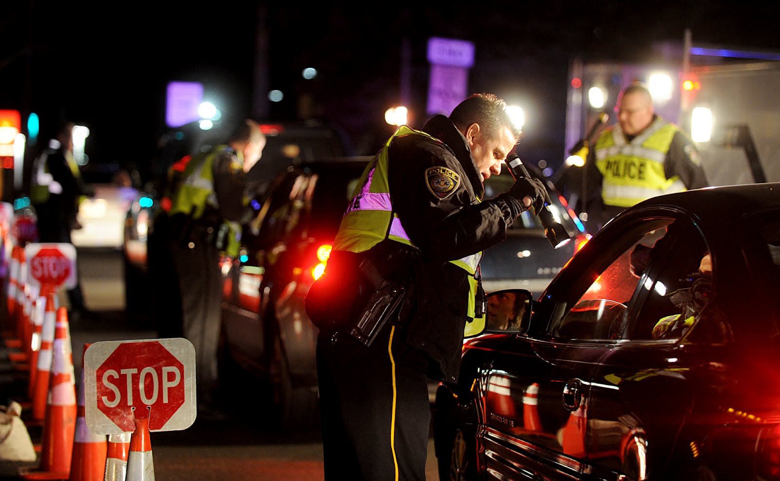 DUI checkpoint pulled over